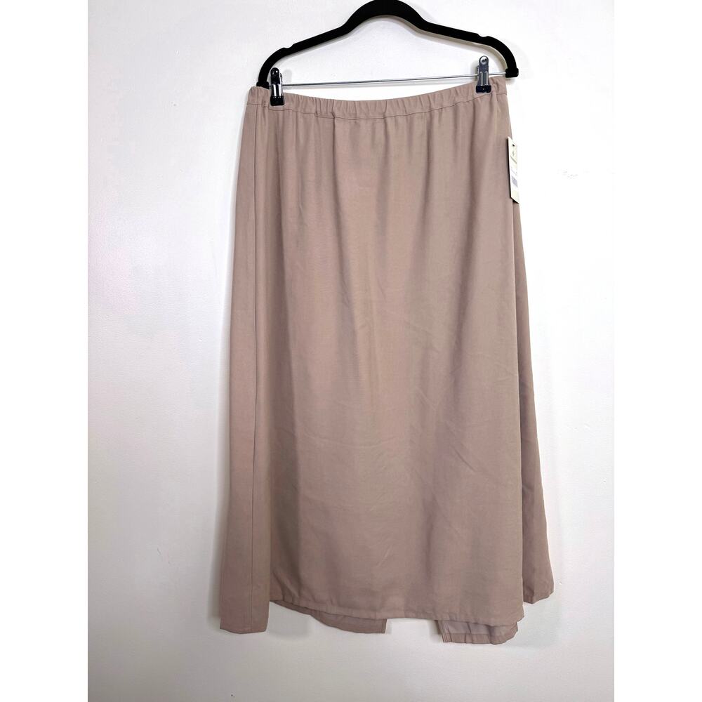 NWT Tuckernuck Keaton Skirt‎ XL Women’s Beige Khaki Midi Cotton Blend $128 - Picture 3 of 8